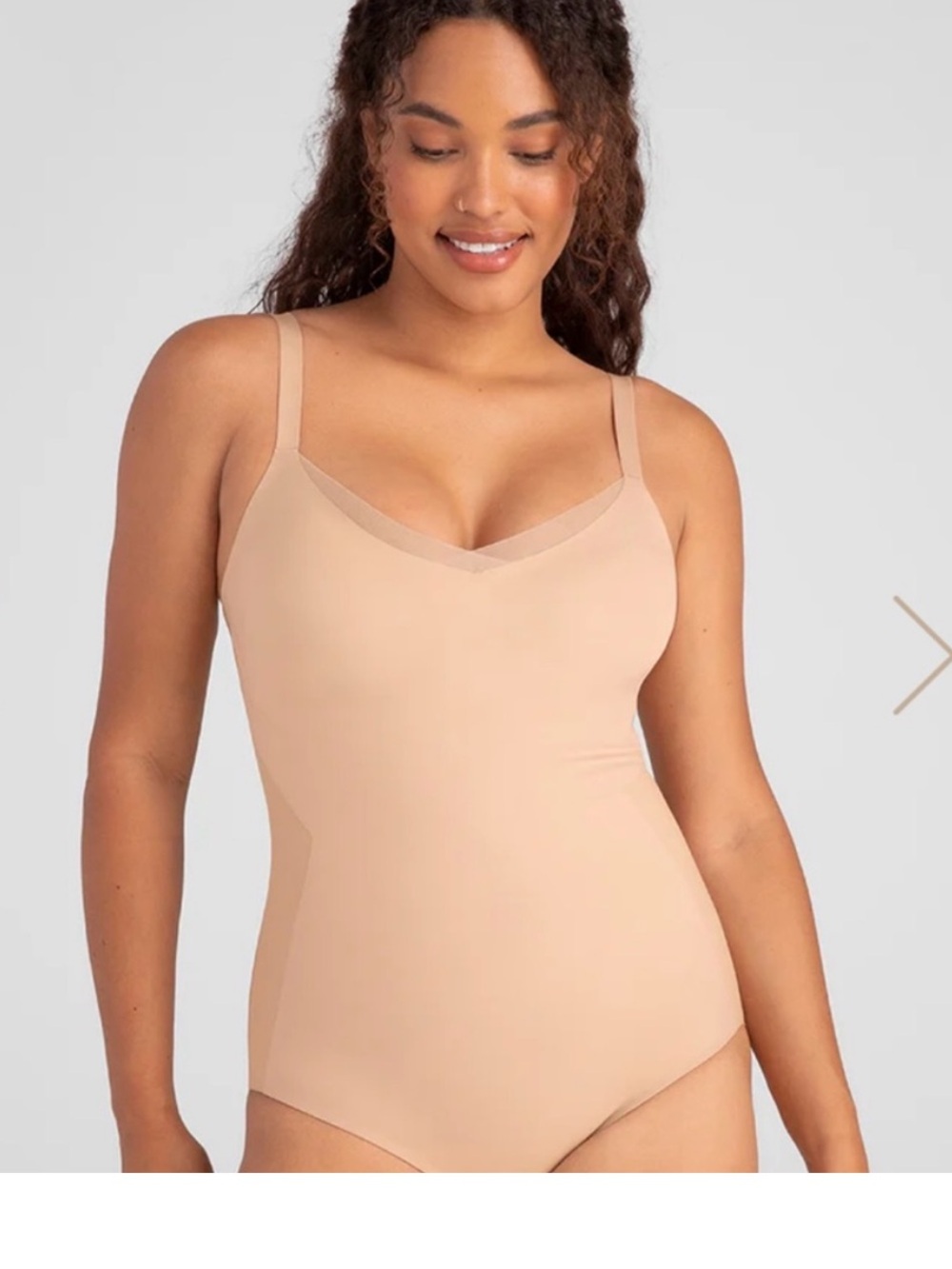 NWT Honeylove Liftwear Crossover Cami Bodysuit in Nude Sand Size XL